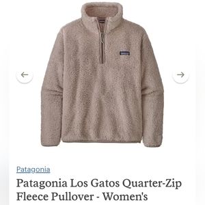 Patagonia Los Gatos fleece quarter zip pullover Large